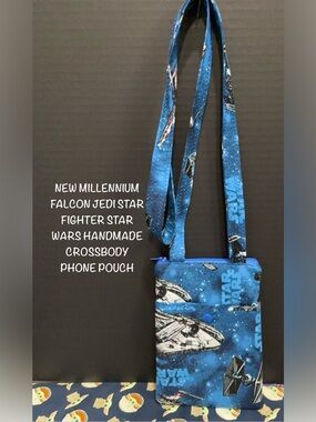 New Star Wars Millennium Falcon & Starfighter Handmade Crossbody Phone Pouch